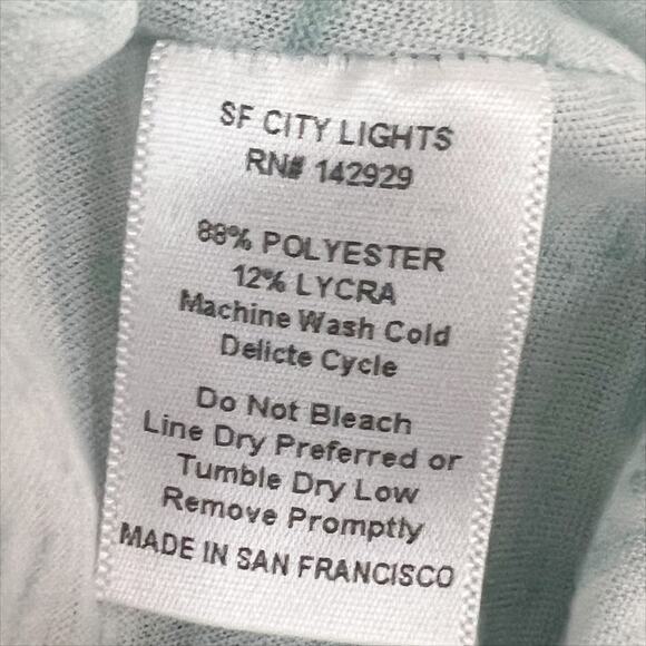 San Francisco City Lights California Fav Tee T-Shirt Light Green Size Medium NEW - Picture 6 of 6